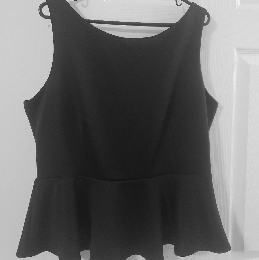 Black Peplum Top